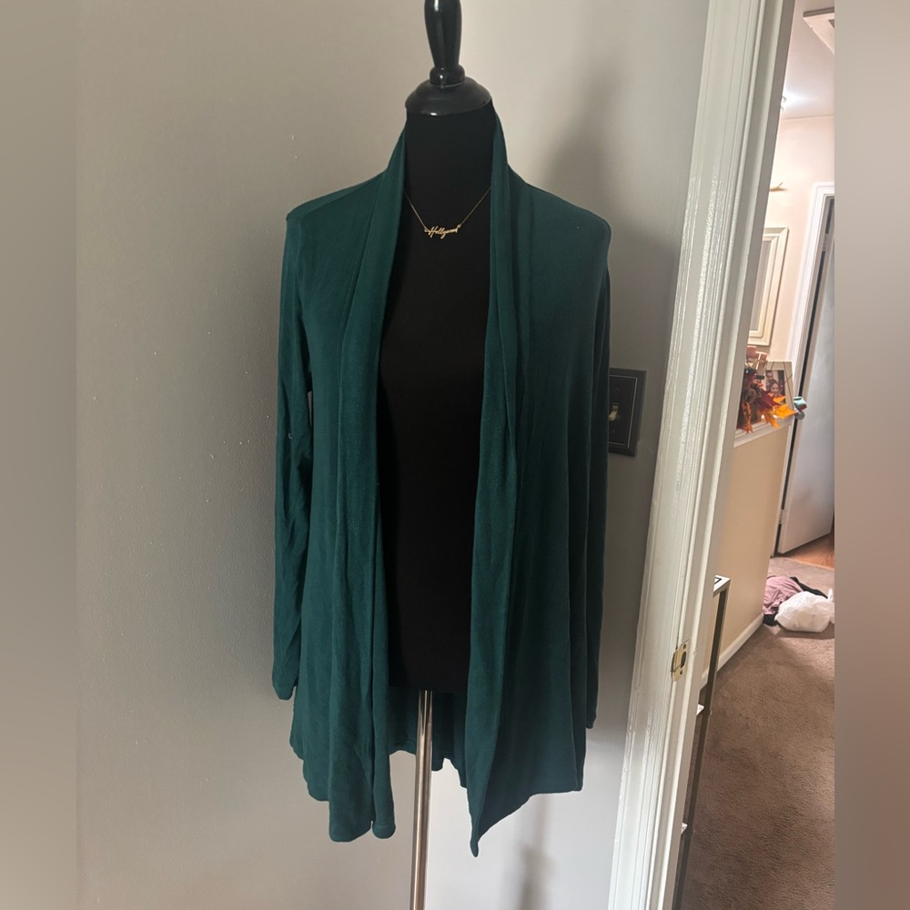 Bobeau long sleeve open front cardigan
